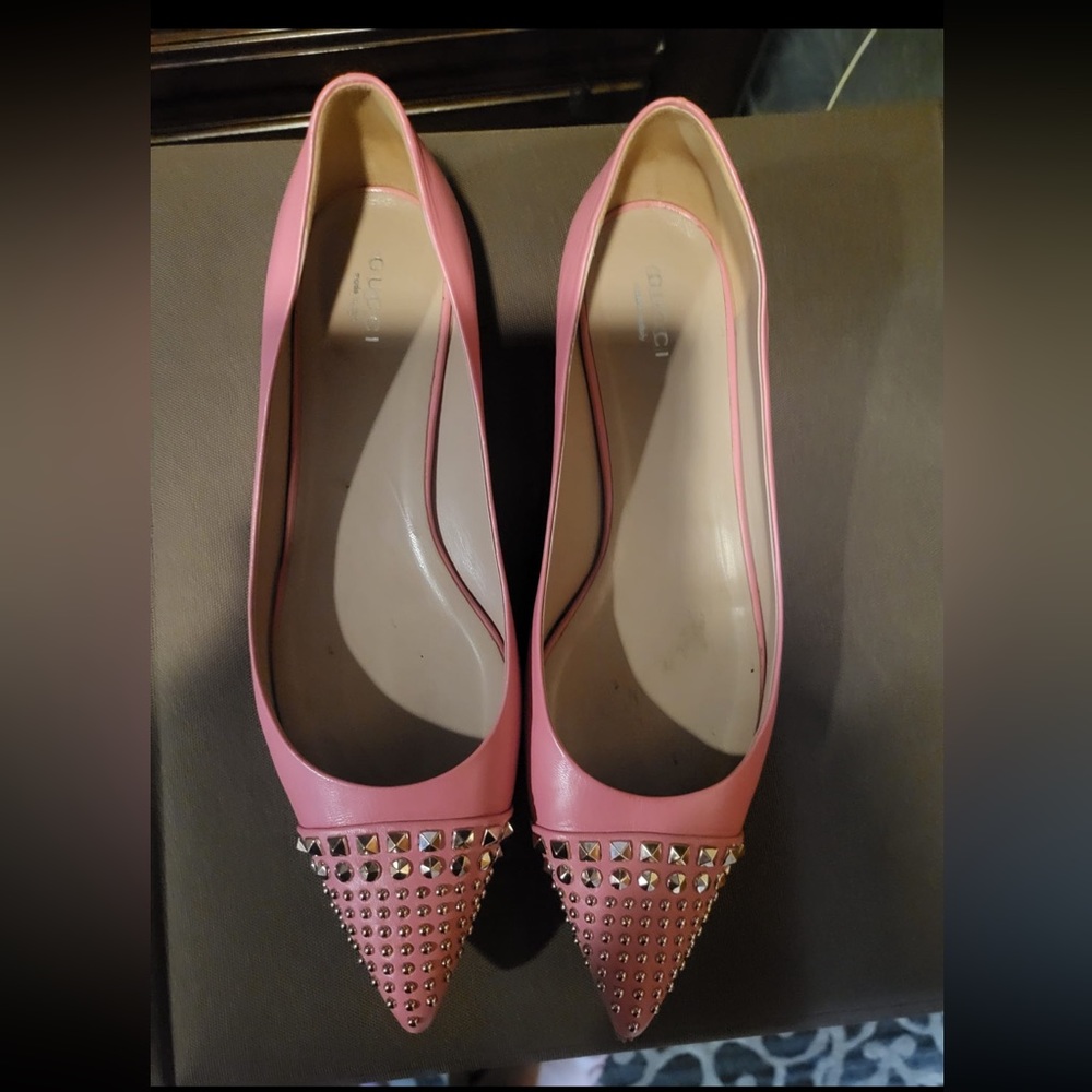 Gucci Stud Pointed Flats